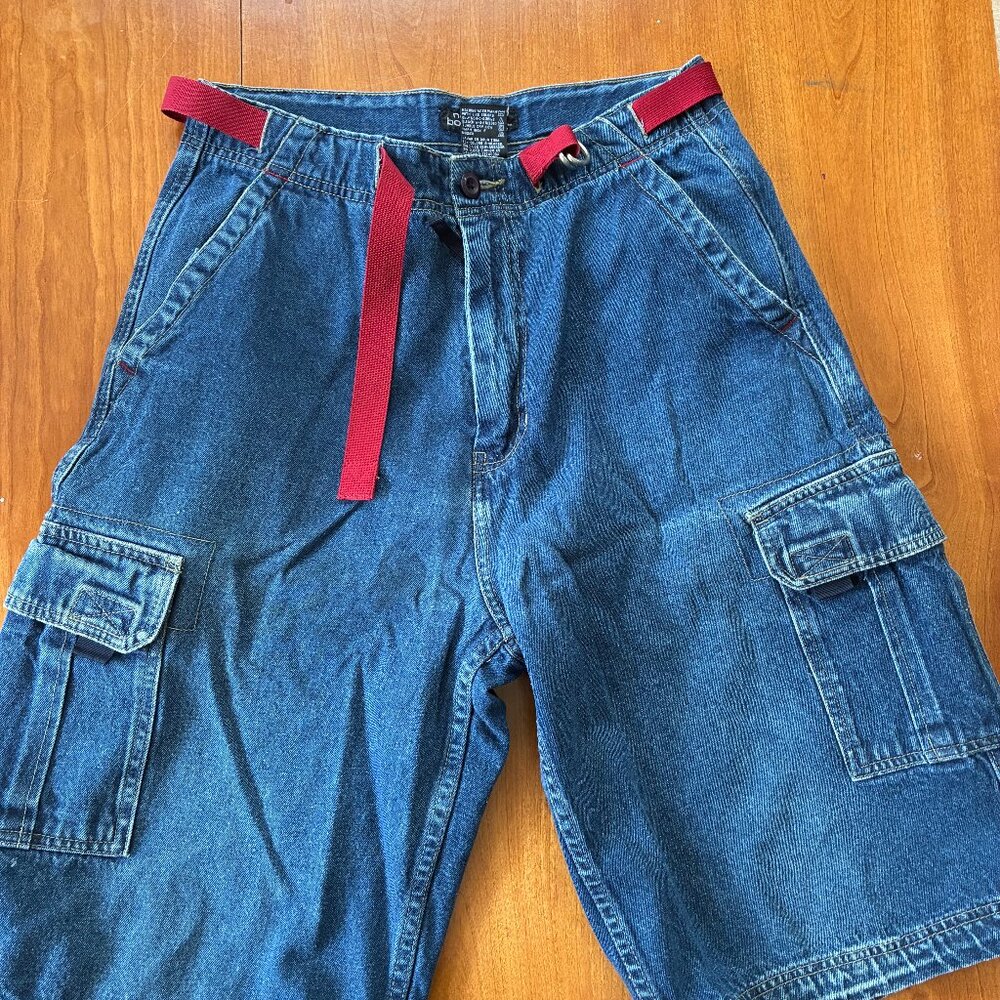 dark wash jorts